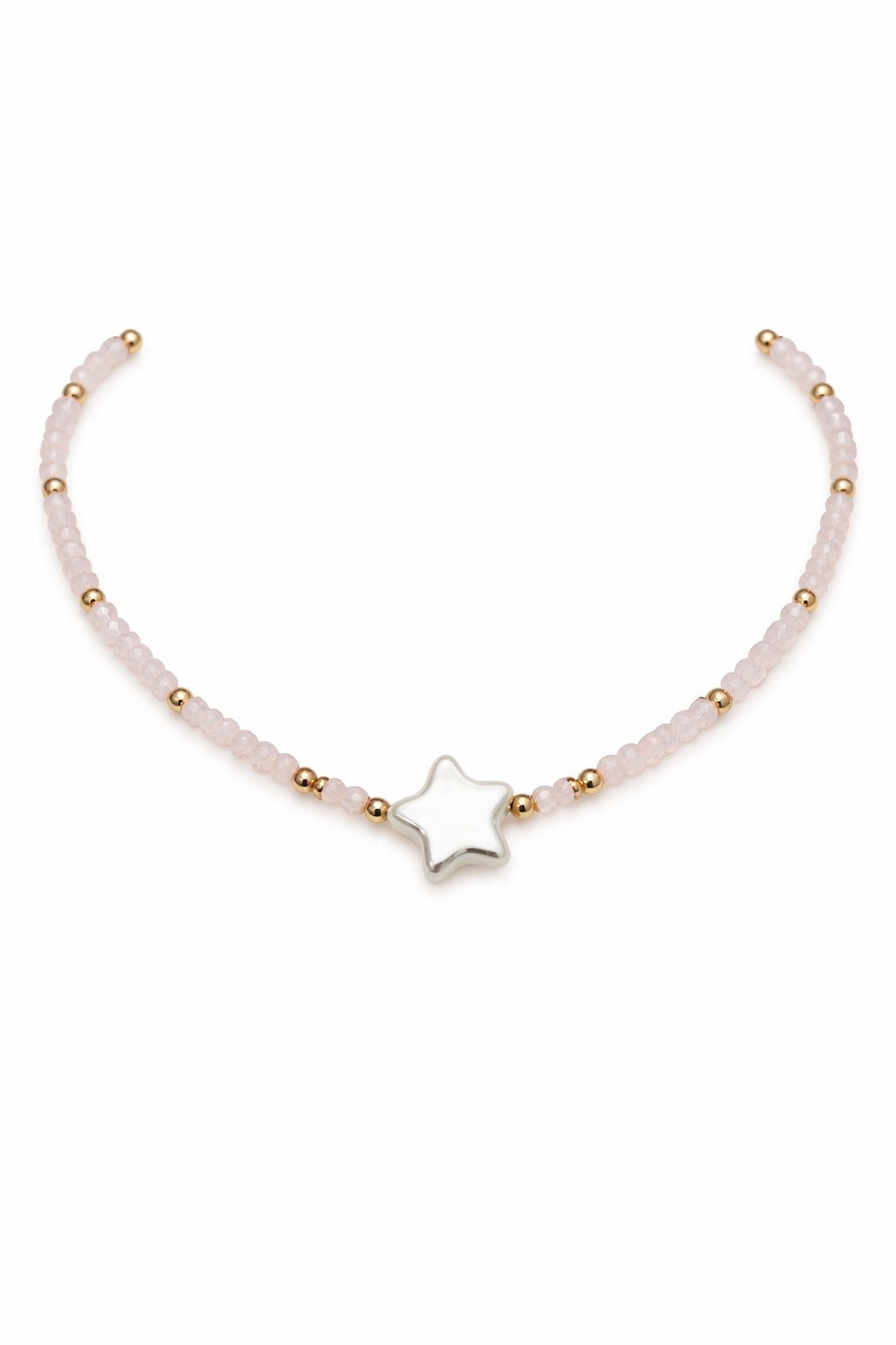 bubble star beaded necklace