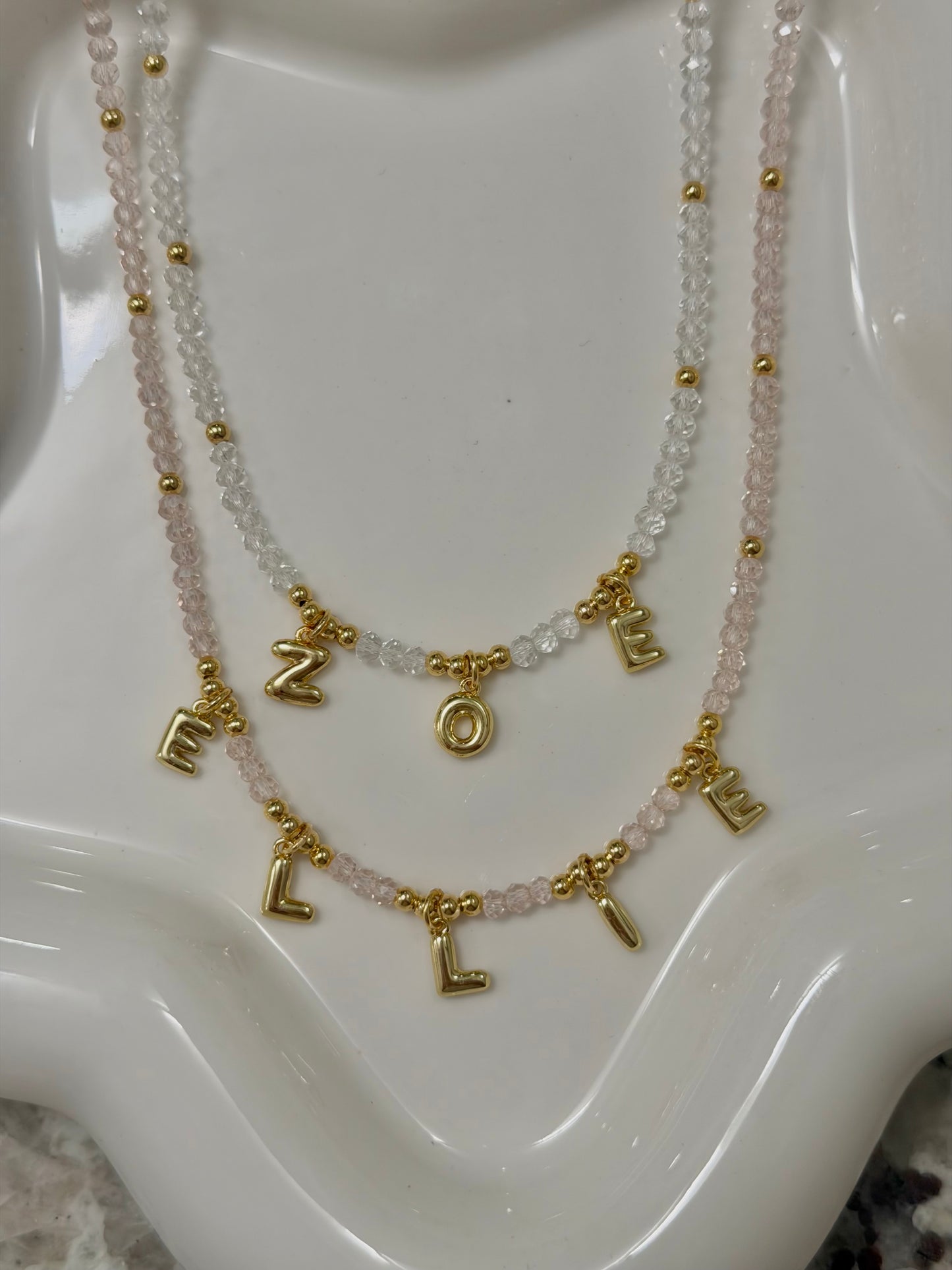 custom name necklace beaded