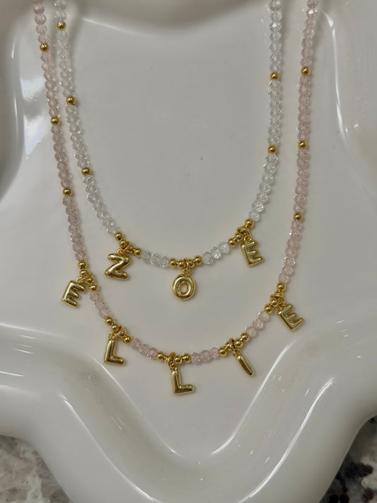 custom name necklace beaded