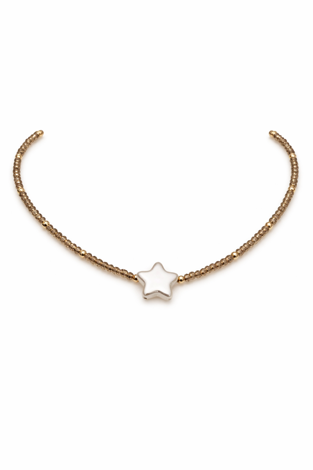 bubble star beaded necklace