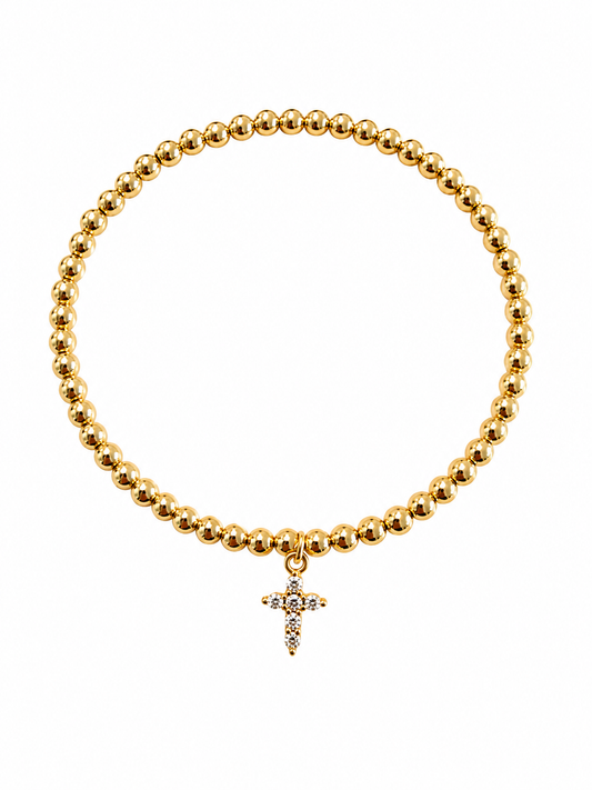 gold cross bracelet